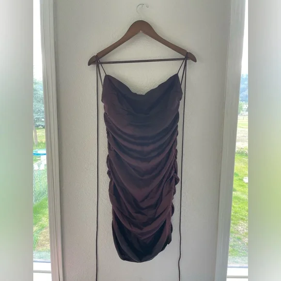 brown dresses windsor Rya Formal One Shoulder High Slit Dress main image 0